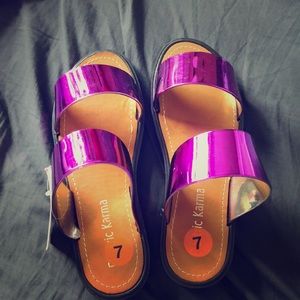 Purple Open Toe Sandals